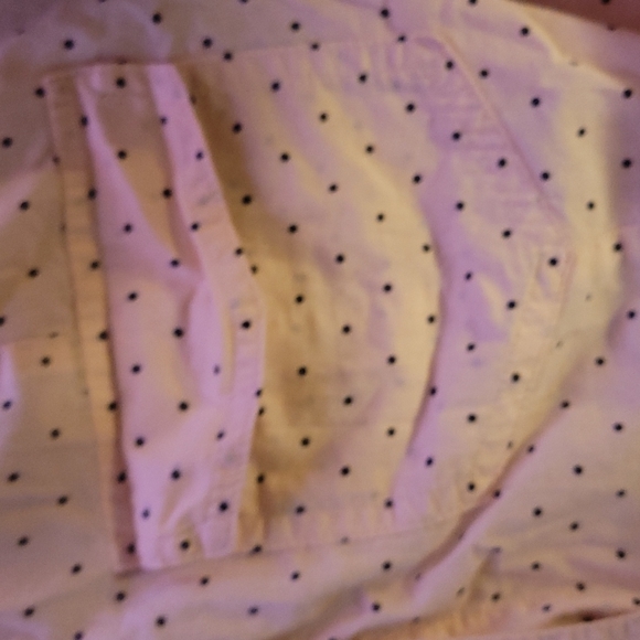 pink and black polka dot collared button down - Picture 3 of 3